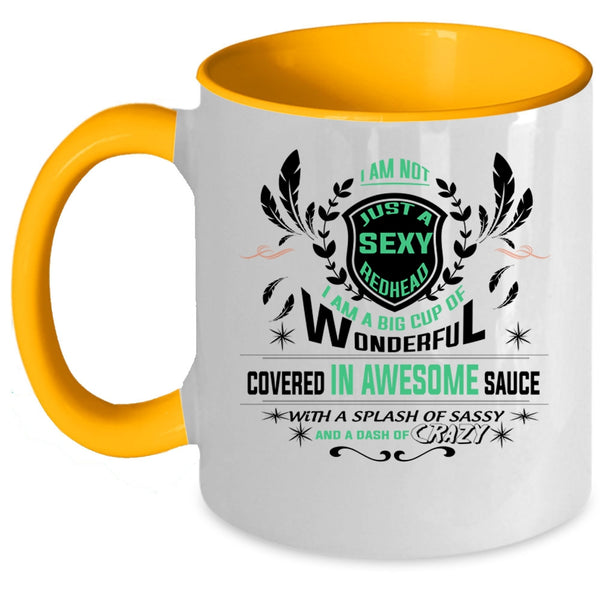 Crazy Hairstylist Coffee Mug, I Am Not Just A Redhead Accent Mug