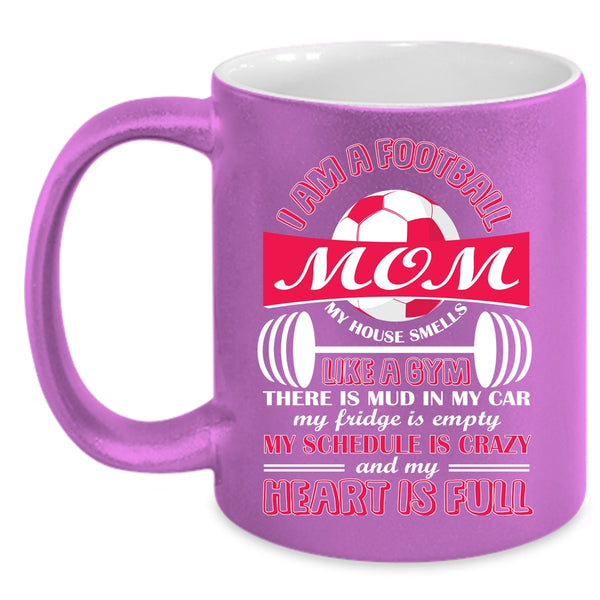 I Am A Football Mom Coffee Mug, Cute Football Mom Coffee Cup