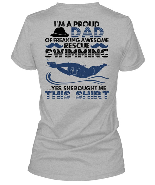 I'm A Proud Dad T Shirt, Rescue Swimming T Shirt