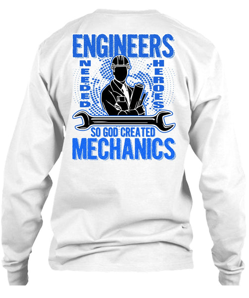 God Created Mechanics T Shirt, Engineers T Shirt