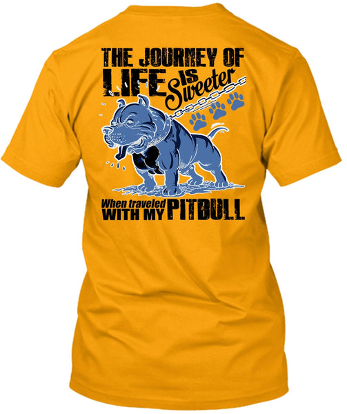 Traveled With My Pit Bull T Shirt, I Love Pit Bull T Shirt