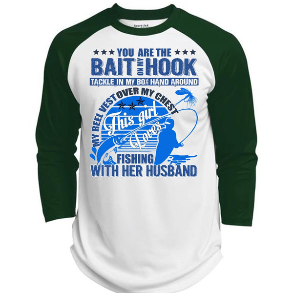 Fishing With Her Husband T Shirt, I Love Fishing T Shirt, Awesome T-Shirts  (Polyester Game Baseball Jersey)