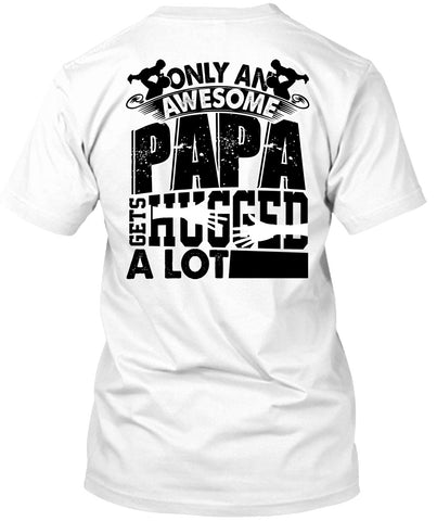 A black t-shirt with the shopify logo