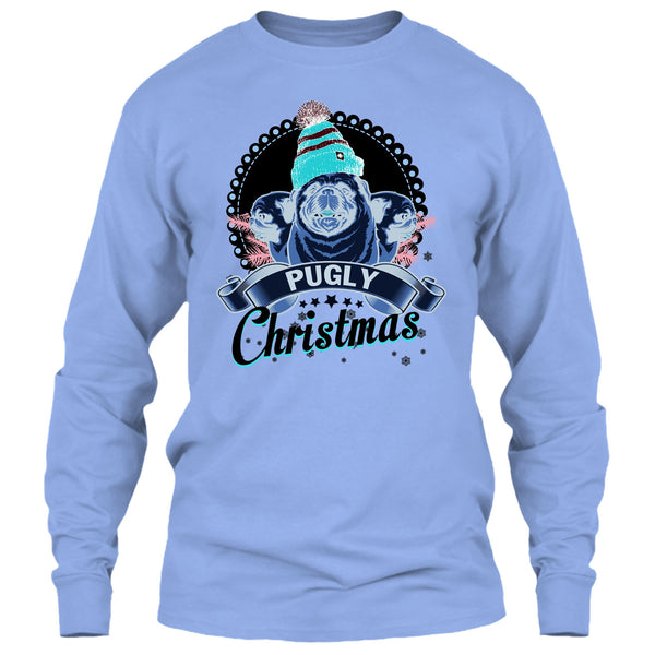 Pugly Christmas T Shirt, Coolest Merry Christmas T Shirt