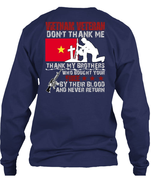 Vietnam Veteran T Shirt, Thank My Brothers T Shirt