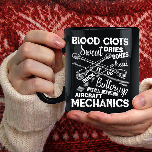 Only Real Men Become Aircraft Mechanics Coffee Mug, Cool Coffee Cup