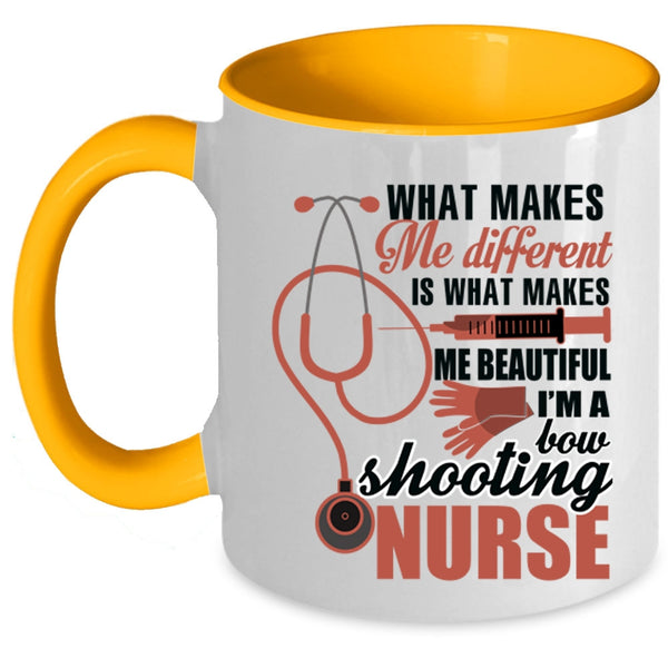 Cool Shooting Nurse Coffee Mug, I'm A Bow Shooting Nurse Accent Mug
