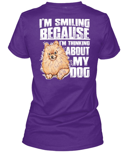 I'm Thinking About My Dog T Shirt, I'm Smiling T Shirt