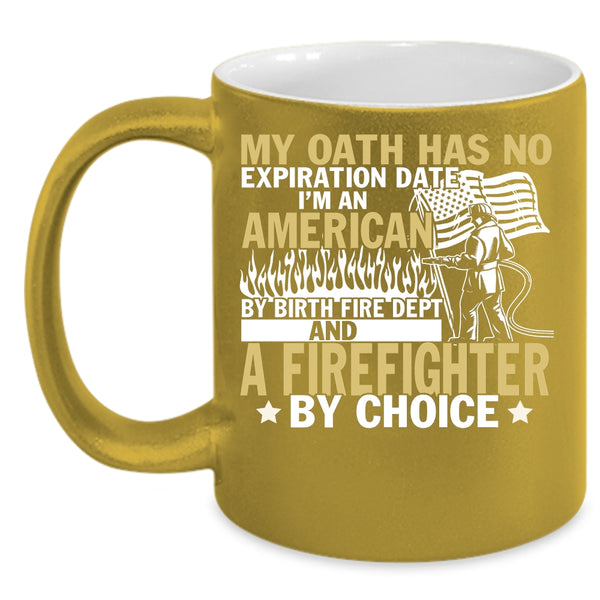 I'm An American And A Firefighter Coffee Mug, American Flag Coffee Cup