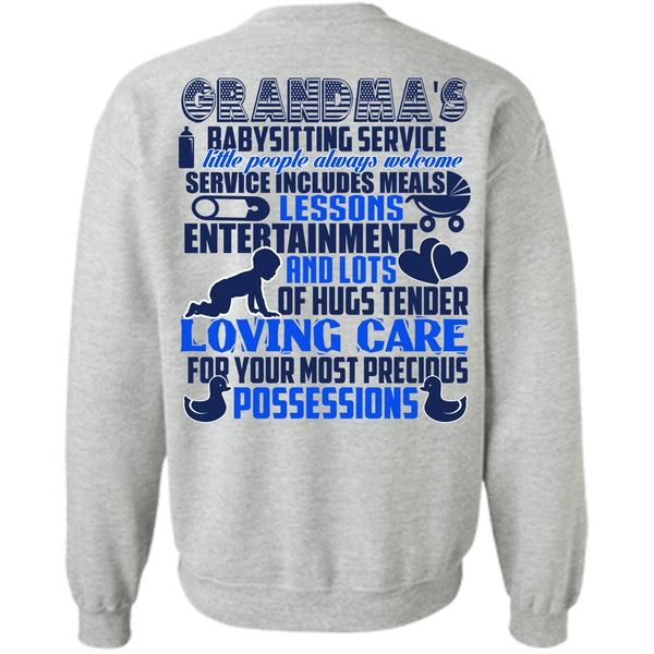 I Love Family T Shirt, Grandma's Babysitting Service Sweatshirt