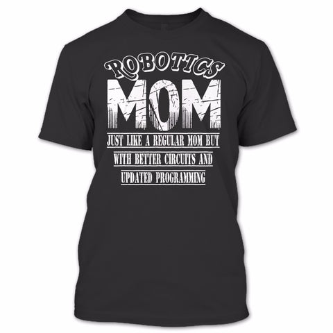 A black t-shirt with the shopify logo