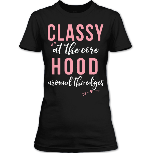 A black t-shirt with the shopify logo