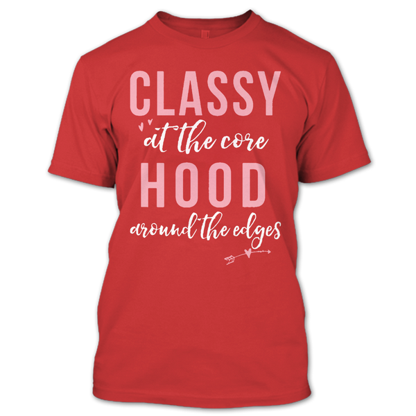 A black t-shirt with the shopify logo