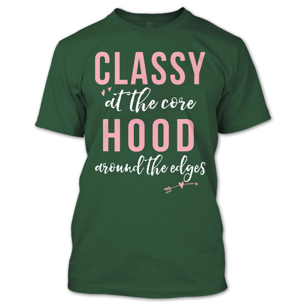 A black t-shirt with the shopify logo