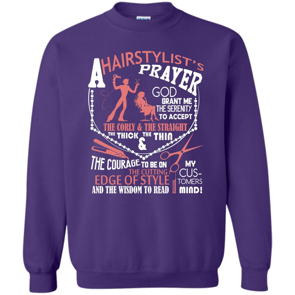 Hair Stylist's Prayer T Shirt, Coolest Hair Stylist Sweatshirt