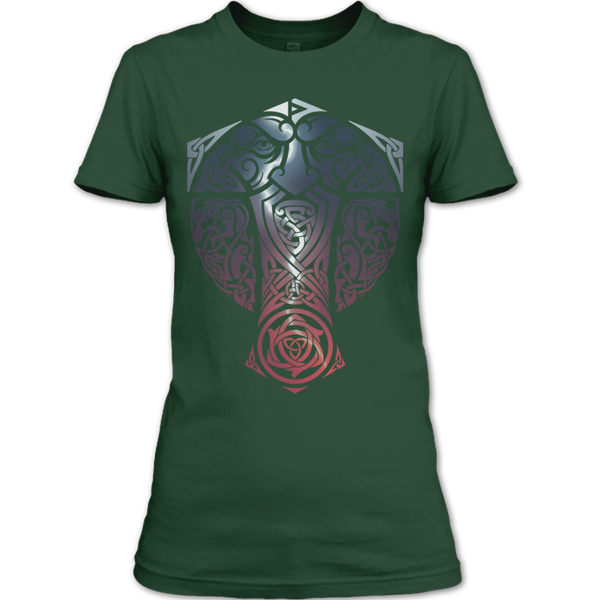 A black t-shirt with the shopify logo