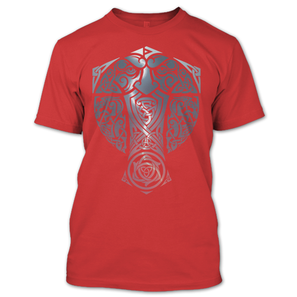 A black t-shirt with the shopify logo