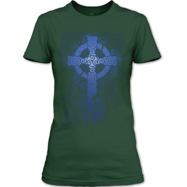 A black t-shirt with the shopify logo