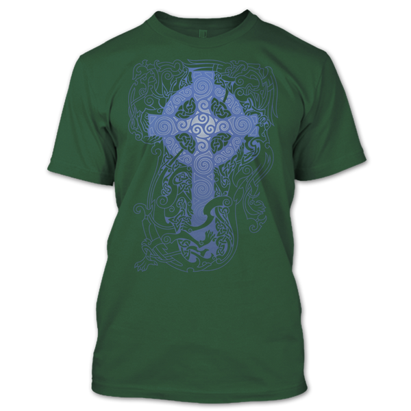 A black t-shirt with the shopify logo