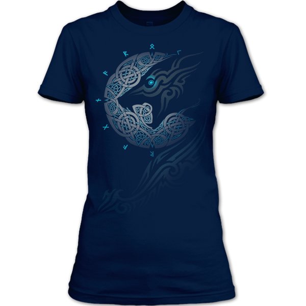 A black t-shirt with the shopify logo