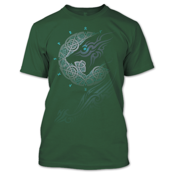 A black t-shirt with the shopify logo