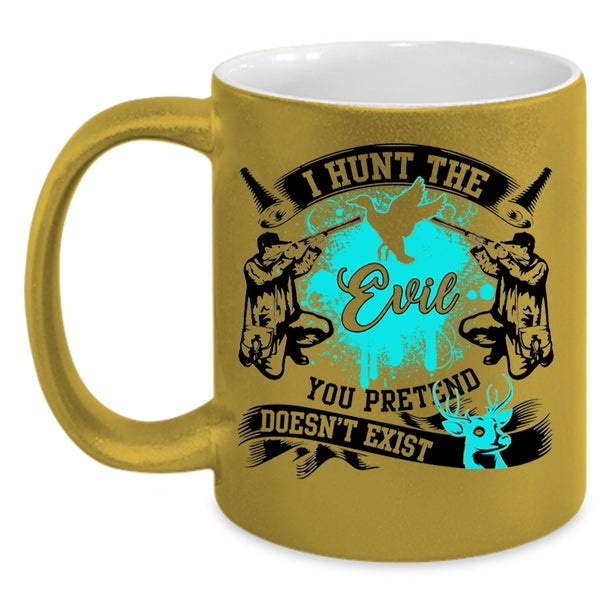 Cool Gift For Hunter Coffee Mug, I Hunt Accent Mug