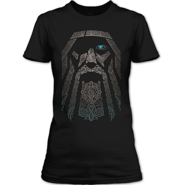 A black t-shirt with the shopify logo