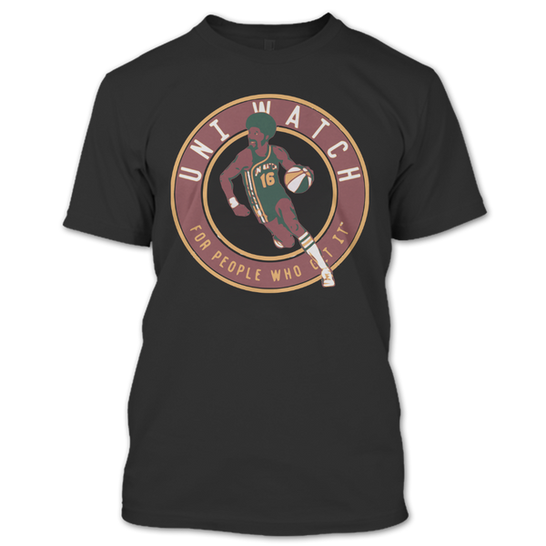 A black t-shirt with the shopify logo