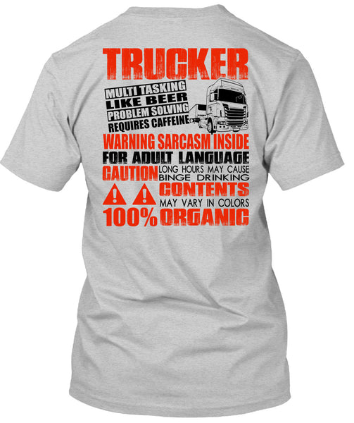Trucker Multitasking Like Beer T Shirt, Adult Language T Shirt