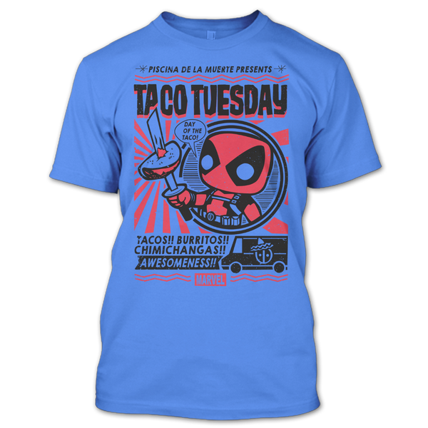 A black t-shirt with the shopify logo