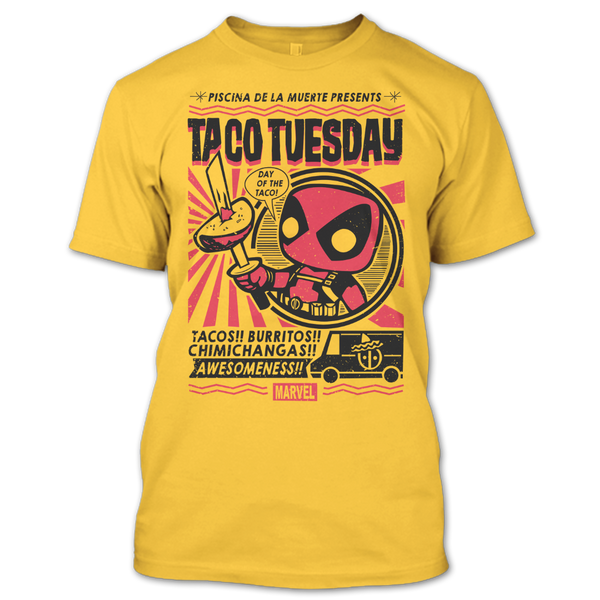 A black t-shirt with the shopify logo