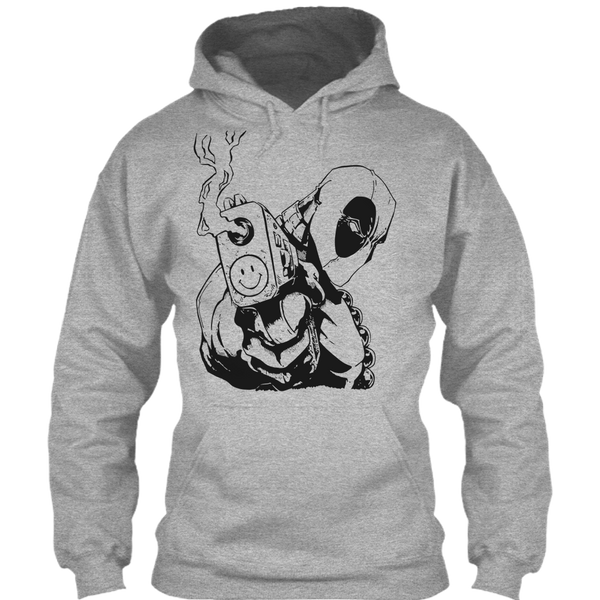 A black t-shirt with the shopify logo