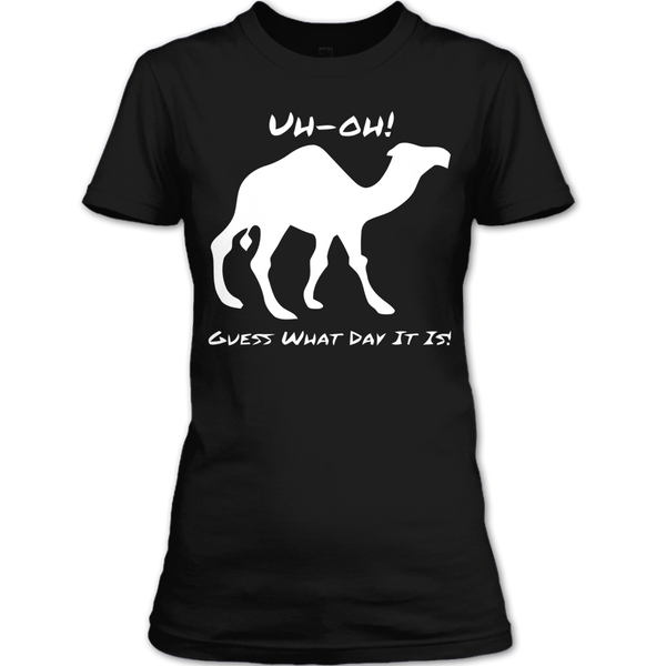 A black t-shirt with the shopify logo