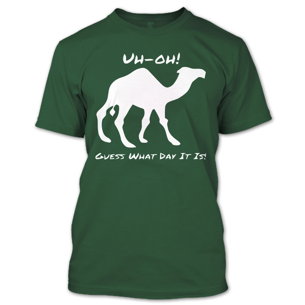 A black t-shirt with the shopify logo