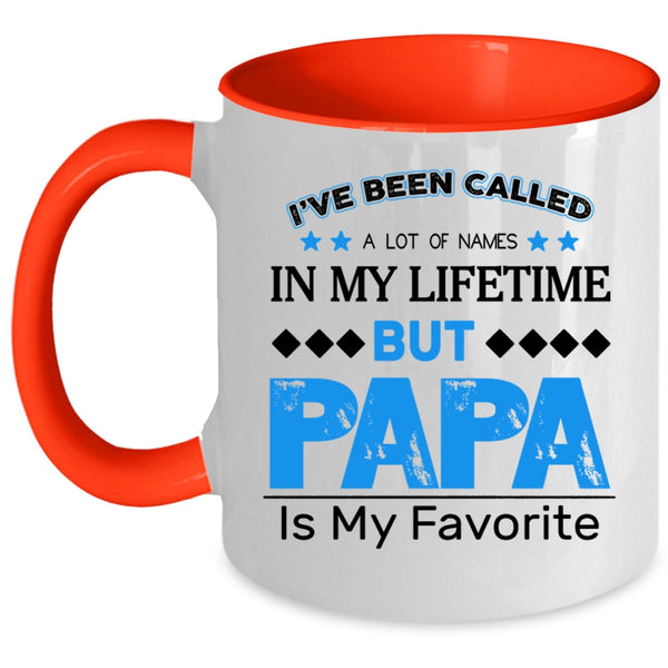 Cool Papa Coffee Mug, Papa Is My Favorite Name Accent Mug