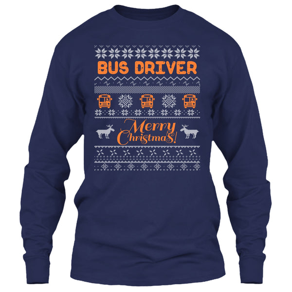 Bus Driver Merry Christmas T Shirt, Coolest Bus Driver T Shirt