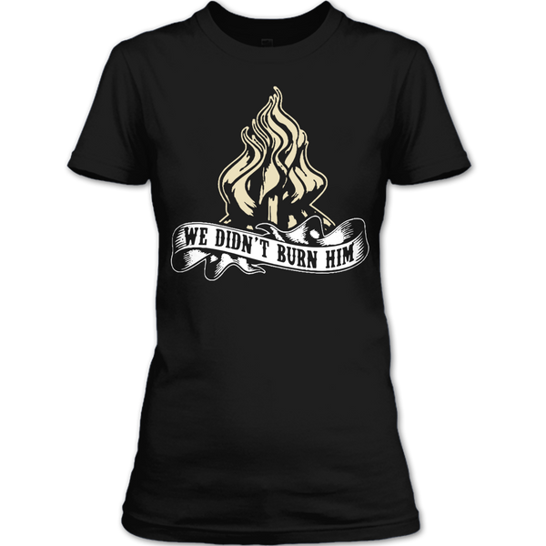 A black t-shirt with the shopify logo