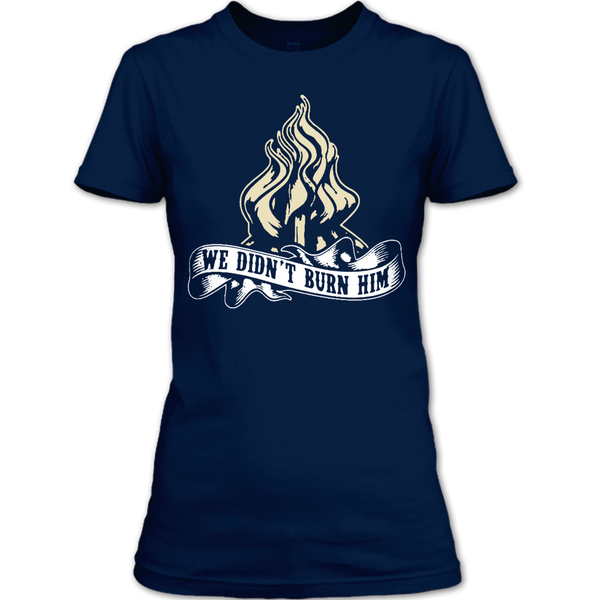 A black t-shirt with the shopify logo