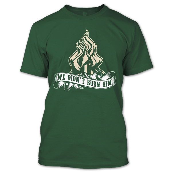 A black t-shirt with the shopify logo