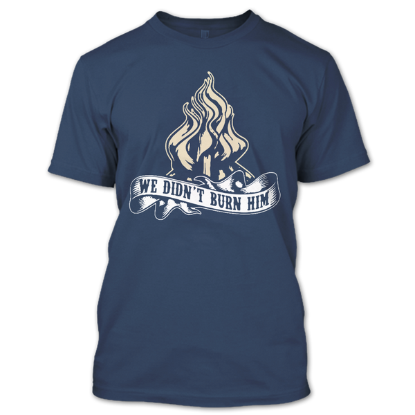 A black t-shirt with the shopify logo