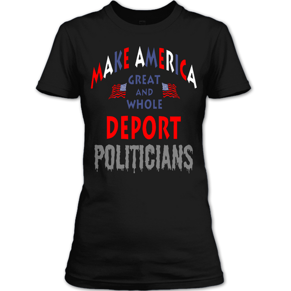 A black t-shirt with the shopify logo