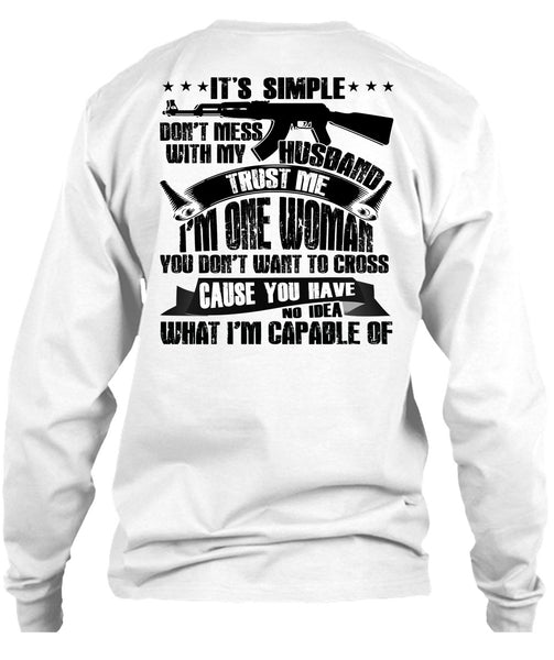 Don't Mess With My Husband T Shirt, I Love Husband T Shirt