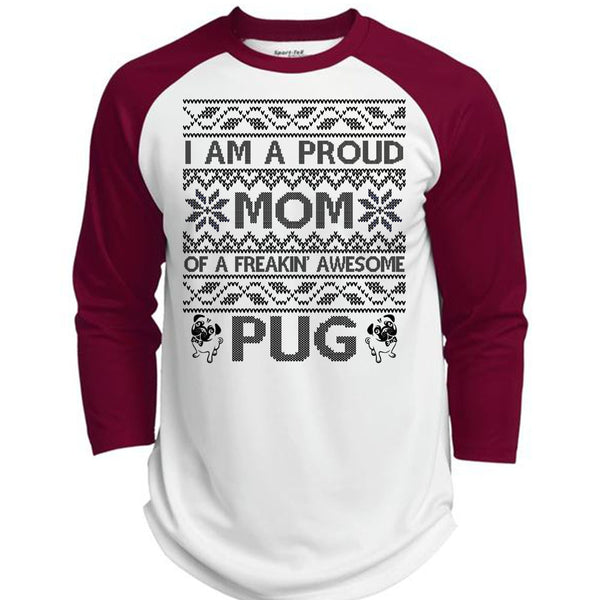 I Am A Proud Mom T Shirt, I Love My Dog T Shirt, Awesome T-Shirts  (Polyester Game Baseball Jersey)