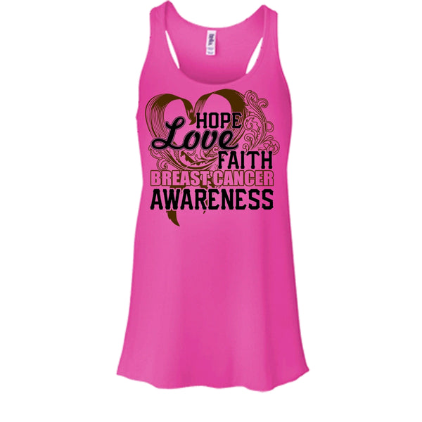 Hope Love Faith T Shirt, Cancer Tank Top