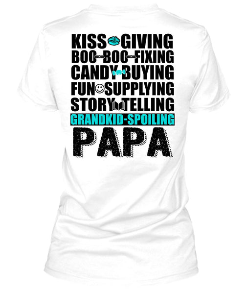 Grandkid-Spoiling Papa T Shirt, I Love Papa T Shirt