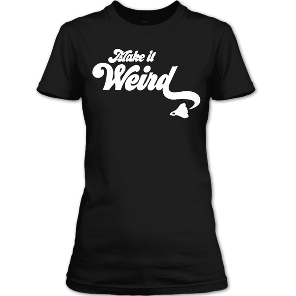 A black t-shirt with the shopify logo