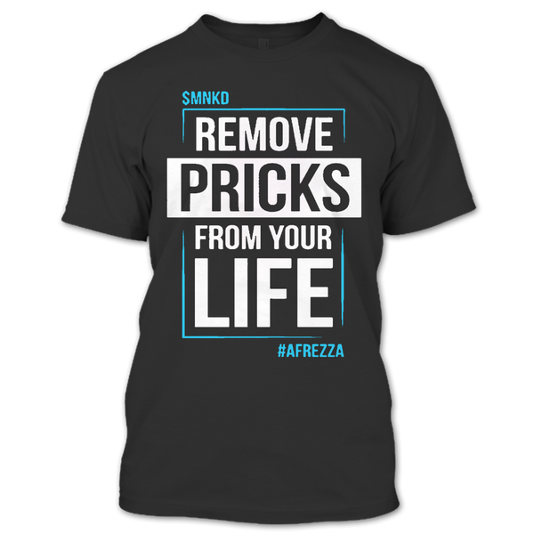 A black t-shirt with the shopify logo