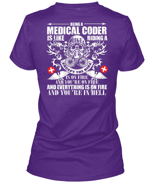 Being A Medical Coder T Shirt, You're In Hell T Shirt