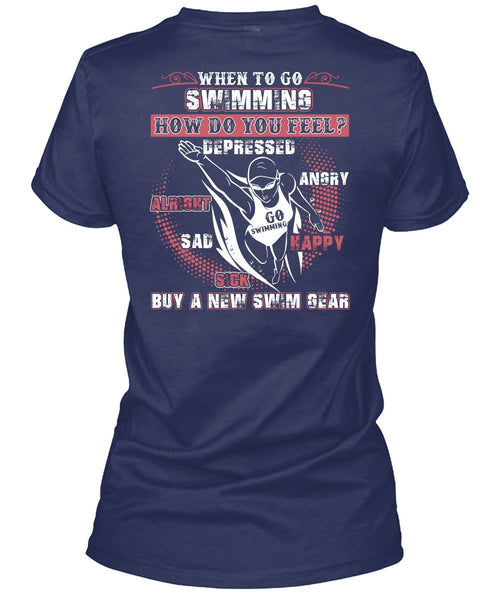 When To Go Swimming T Shirt, New Swim Gear T Shirt