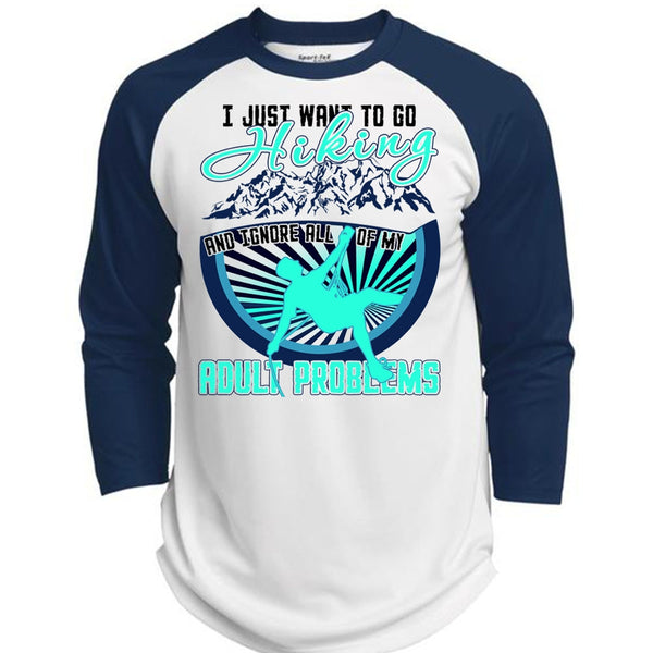 I Just Want To Go Hiking T Shirt, I Love Hiking T Shirt, Awesome T-Shirts  (Polyester Game Baseball Jersey)